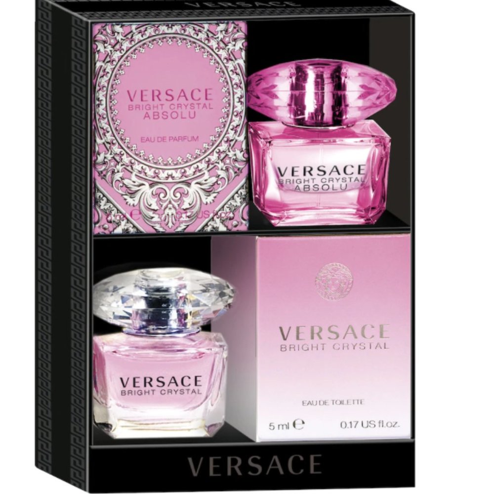 Versace Mini Bright Crystal and Bright Crystal Absolu Set NWT